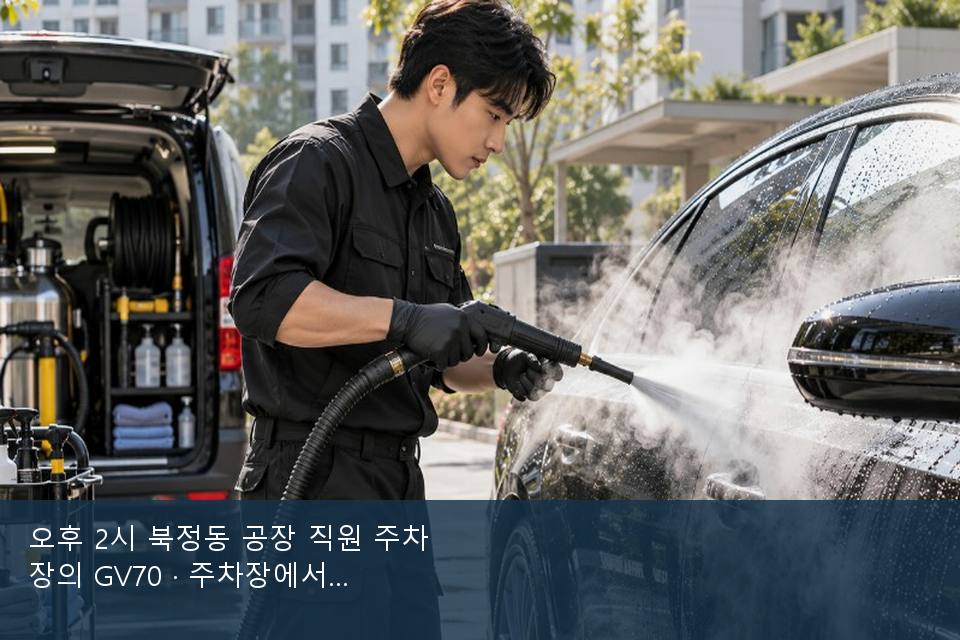 오후 2시 북정동 공장 직원 주차장의 GV70 · 주차장에서 부른 날