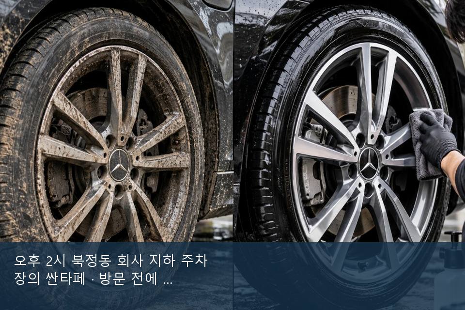 오후 2시 북정동 회사 지하 주차장의 싼타페 · 방문 전에 확인한 것